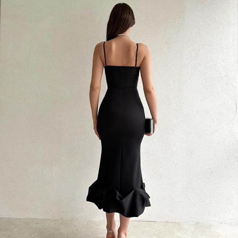 W&W Mode - Elegantes einfarbiges Slipkleid