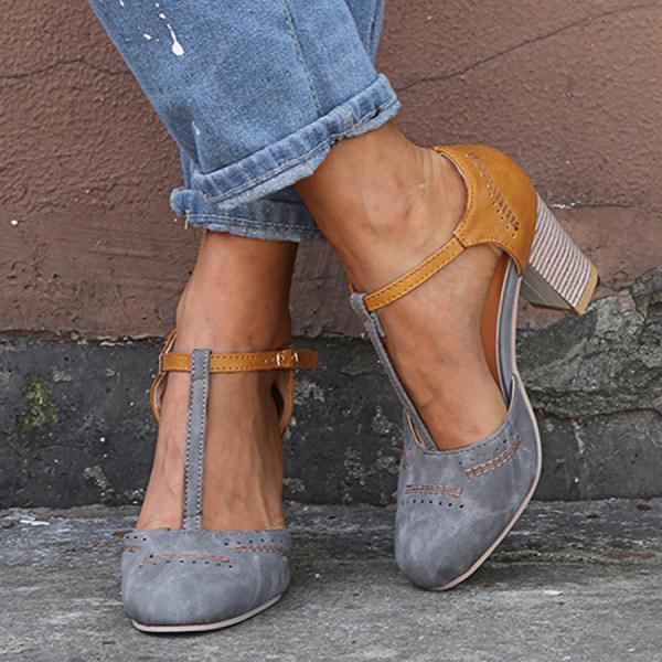 W&W Mode | Retro-Sandalen mit hohem Absatz