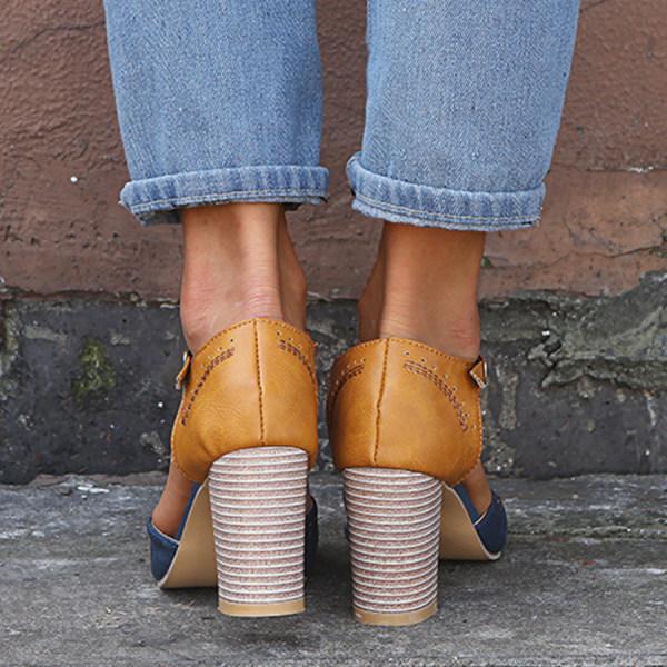 W&W Mode | Retro-Sandalen mit hohem Absatz