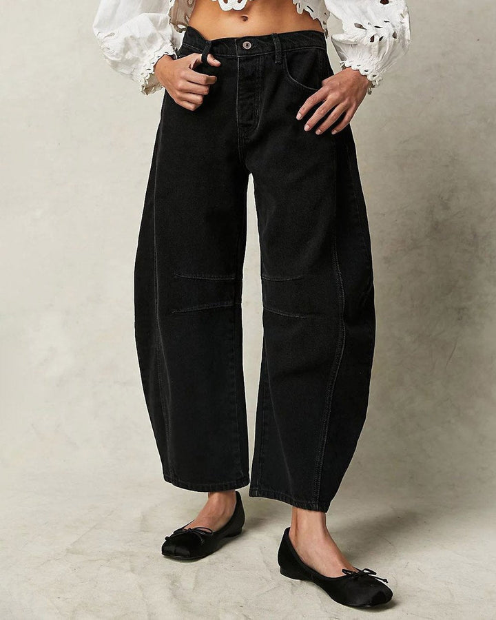 Damen-Jeans mit geradem Schnitt aus Denim