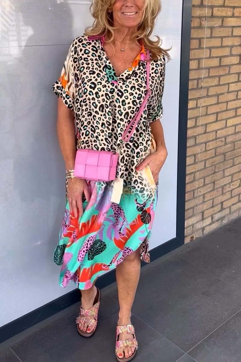 W&W Mode | Leopard Print Kleid Für Damen