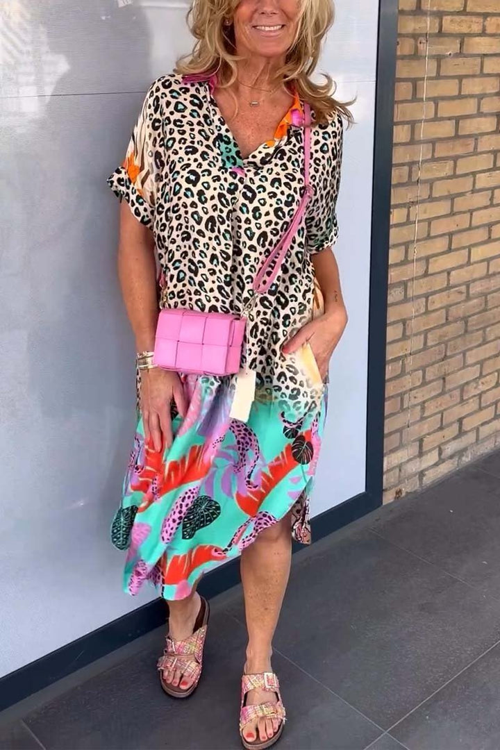 W&W Mode | Leopard Print Kleid Für Damen