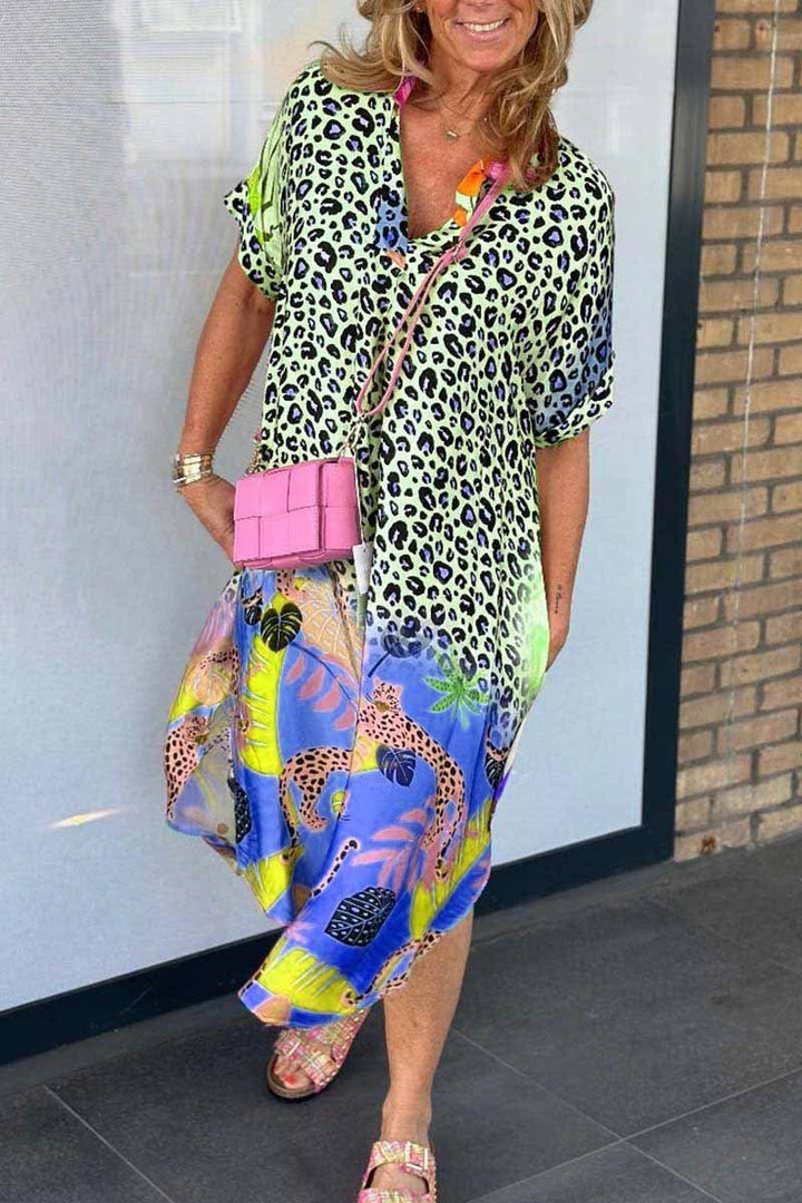 W&W Mode | Leopard Print Kleid Für Damen