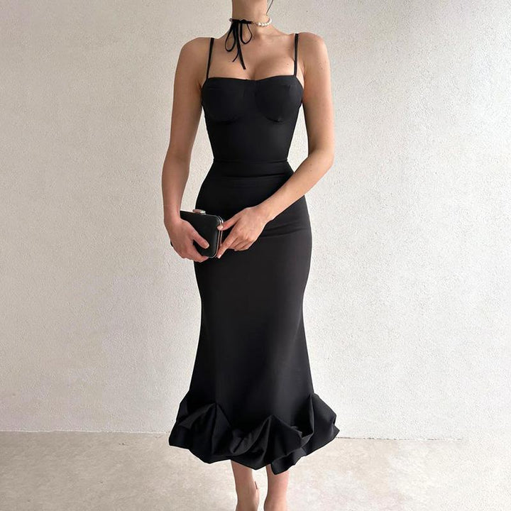 W&W Mode - Elegantes einfarbiges Slipkleid