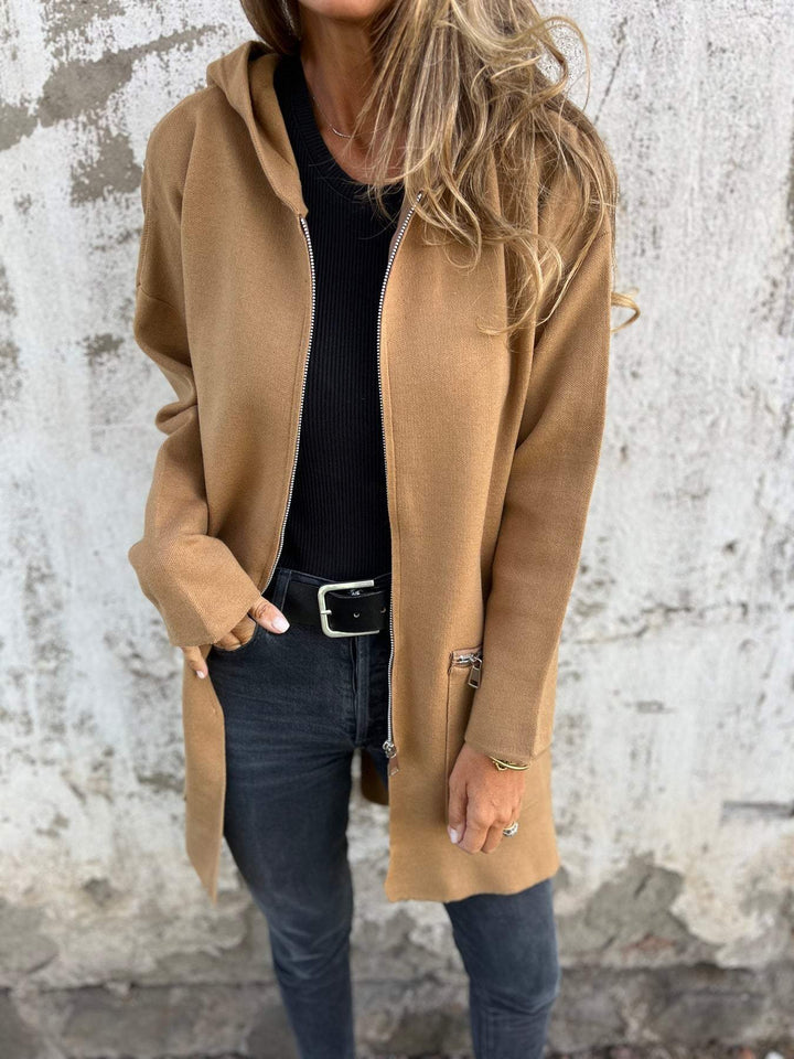 W&W Mode | Casual Jacke Mit Rundhalsausschnitt Und Reißverschluss