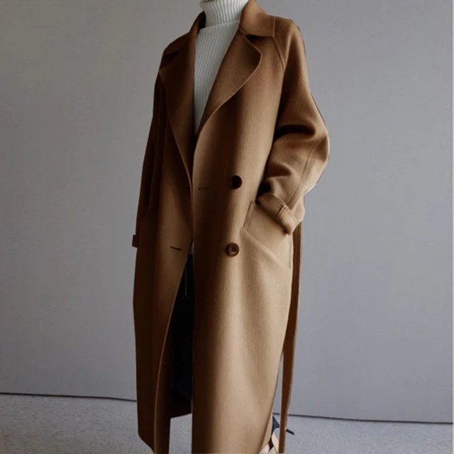 W&W Mode | Langer Trenchcoat Jas Kaschmir Damen