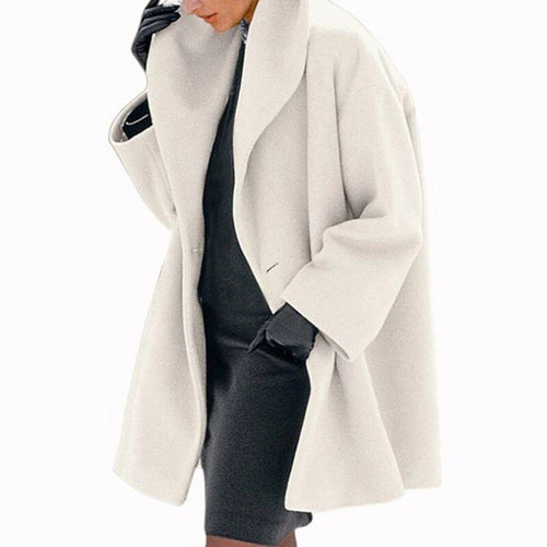 W&W Mode | Wollmantel mit breitem Kragen für Damen