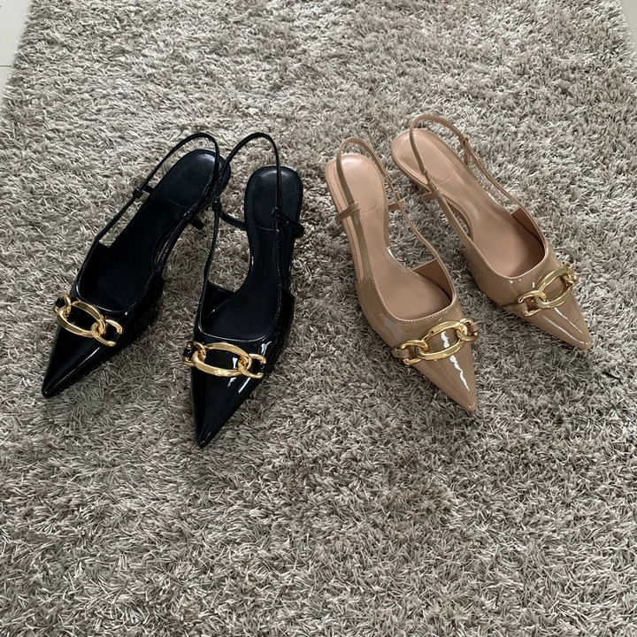 W&W Mode | Damen Kitten Heels Beige