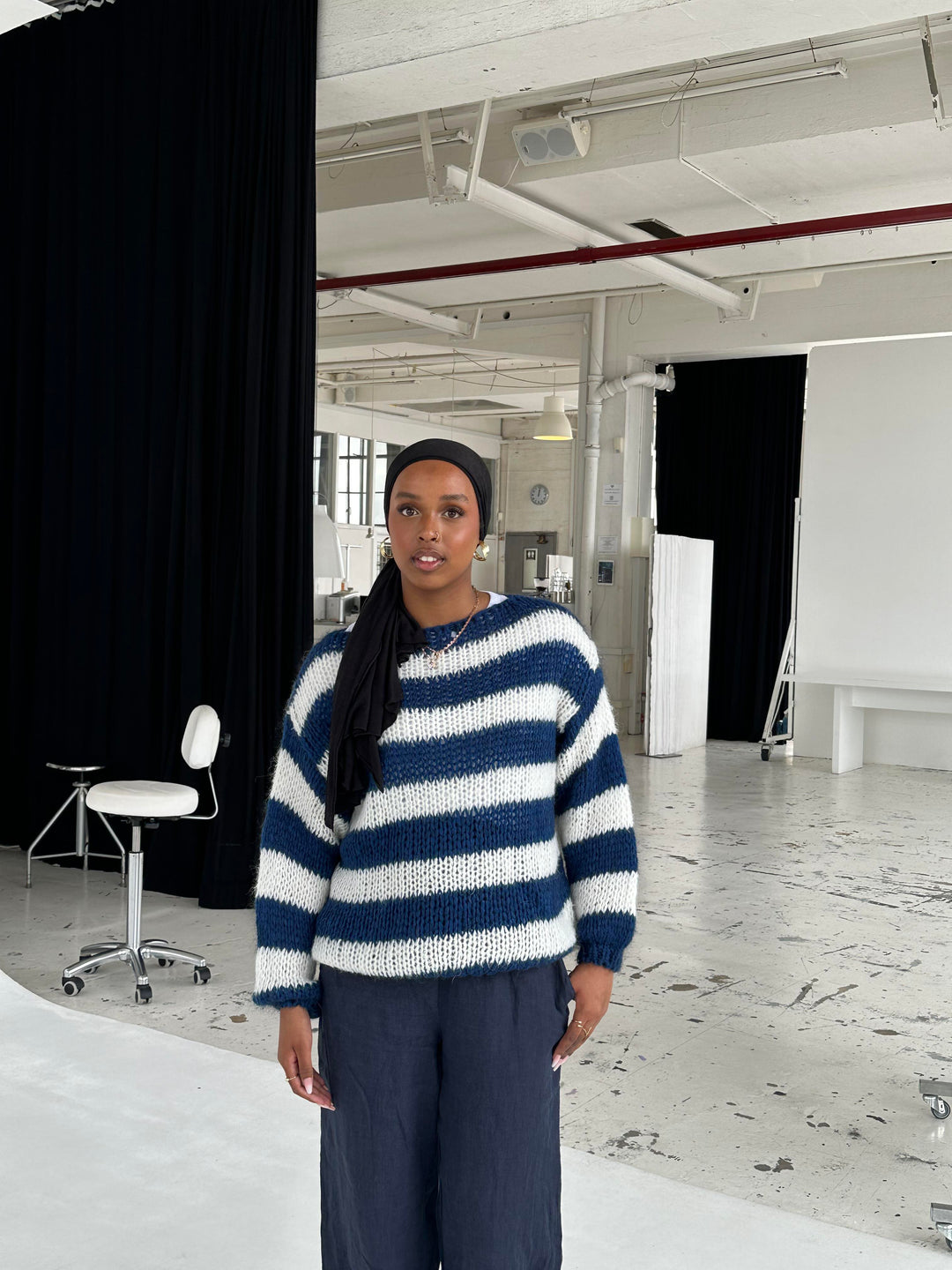 W&W Mode | Geflochtene und gestreifte oversized Damenpullover