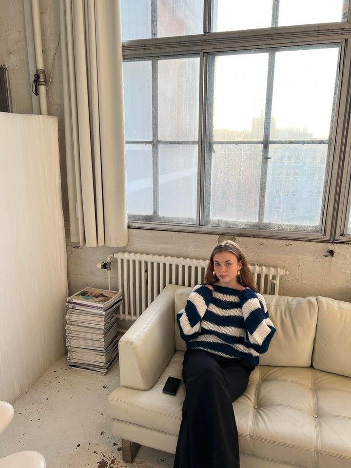 W&W Mode | Geflochtene und gestreifte oversized Damenpullover
