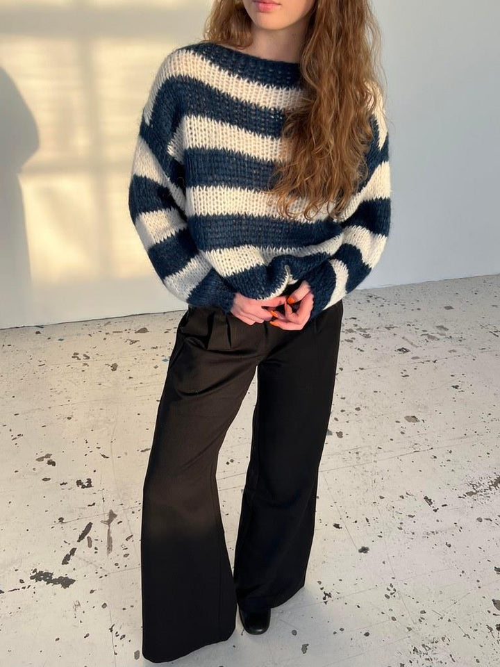 W&W Mode | Geflochtene und gestreifte oversized Damenpullover