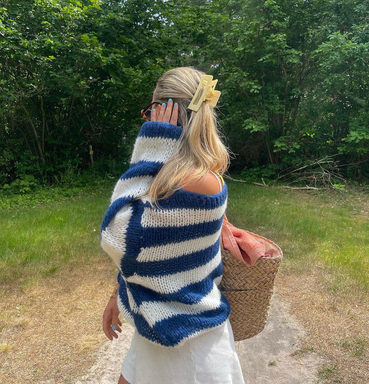 W&W Mode | Geflochtene und gestreifte oversized Damenpullover