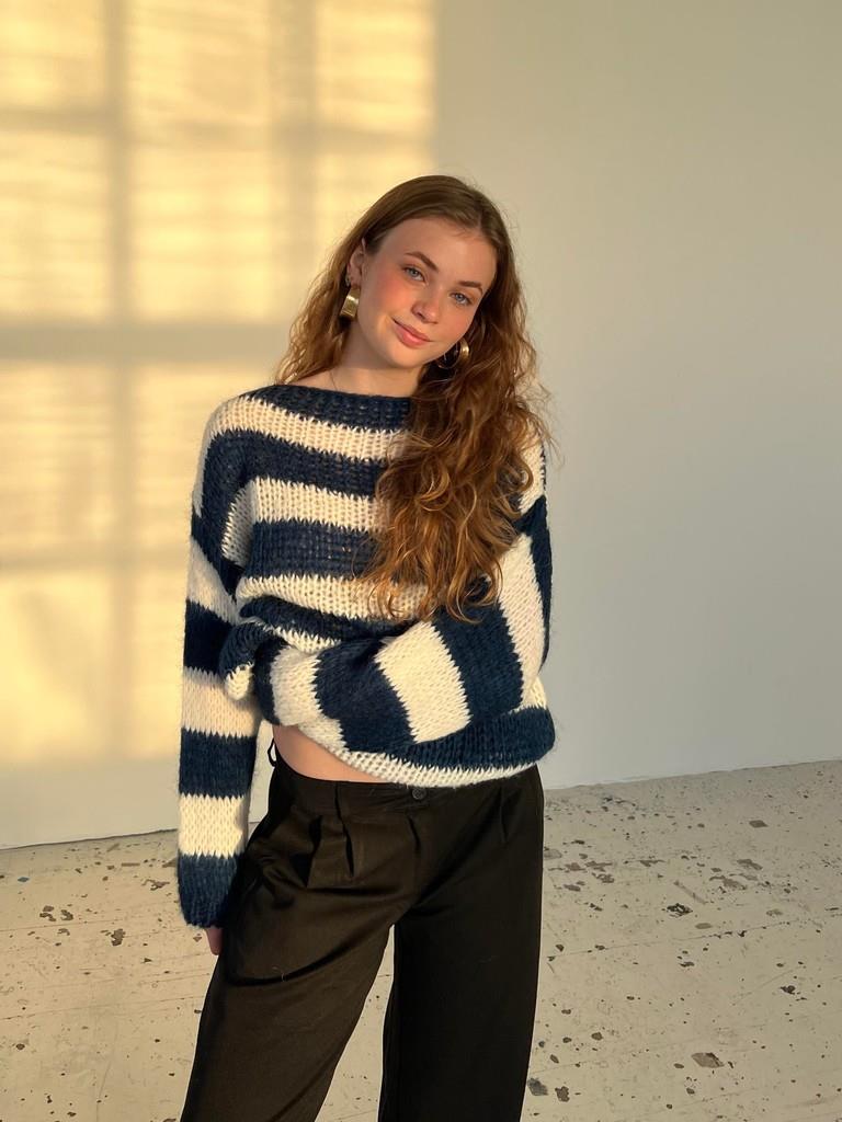 W&W Mode | Geflochtene und gestreifte oversized Damenpullover