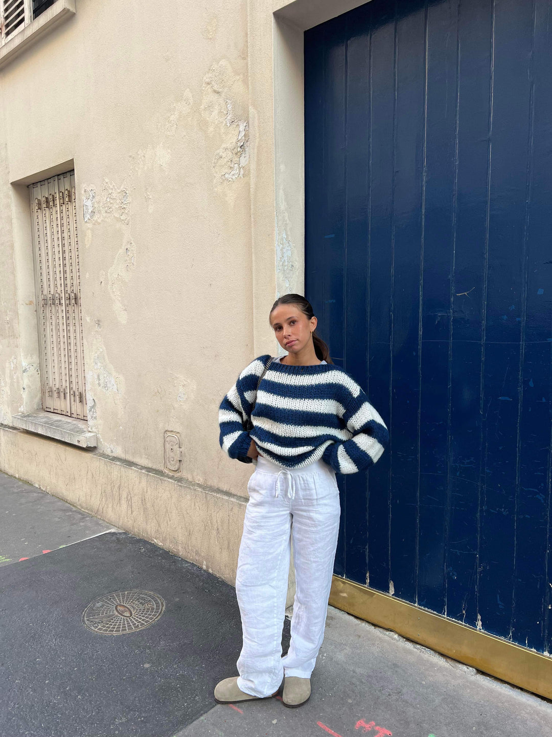 W&W Mode | Geflochtene und gestreifte oversized Damenpullover