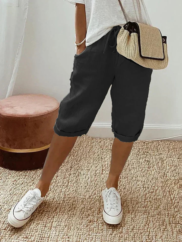 W&W Mode | Shorts aus Baumwolle und Leinen für Frauen