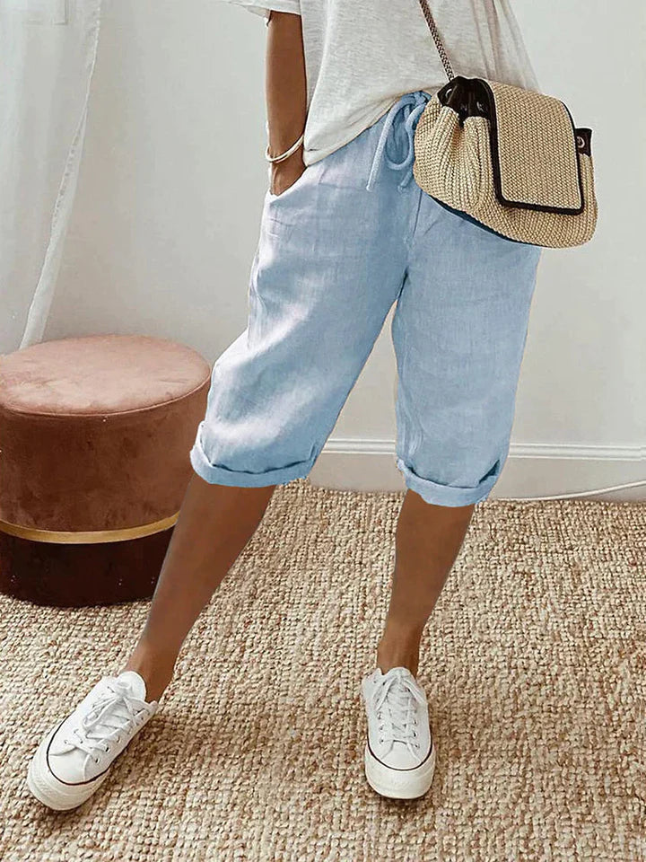 W&W Mode | Shorts aus Baumwolle und Leinen für Frauen