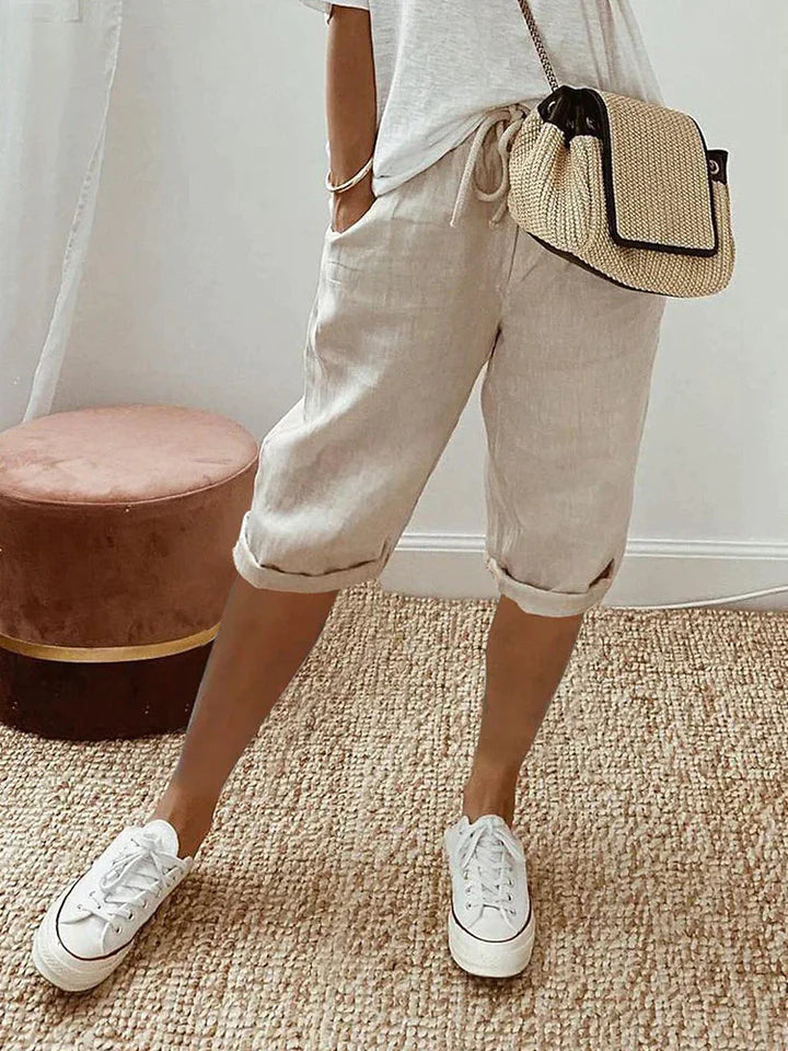 W&W Mode | Shorts aus Baumwolle und Leinen für Frauen