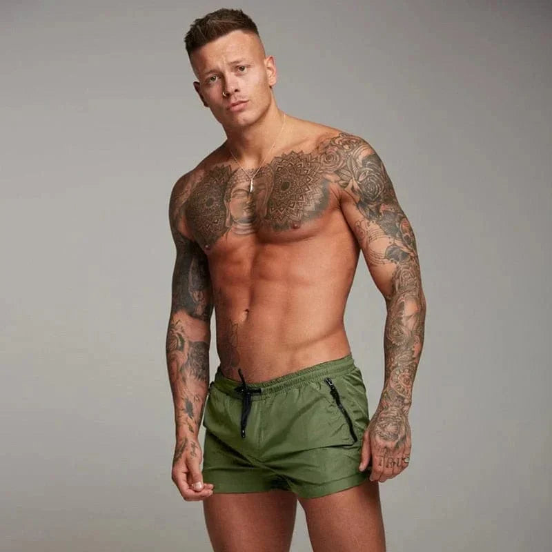 W&W Mode | Kurze Badeshorts für Männer mit Tasche