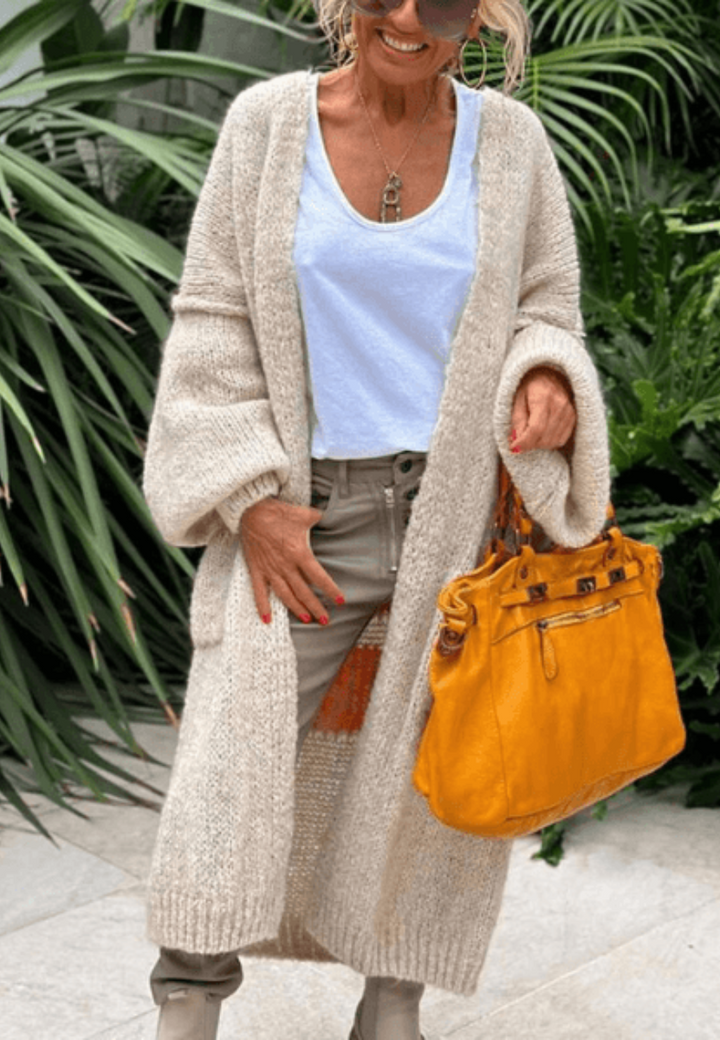 W&W Mode | Damen Lange Strickjacke Grobstrick