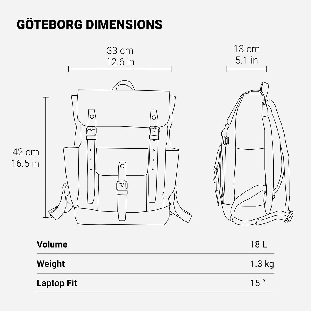 W&W Mode | Laptop Rucksack - Malmö - Ideal für Arbeit und Reisen