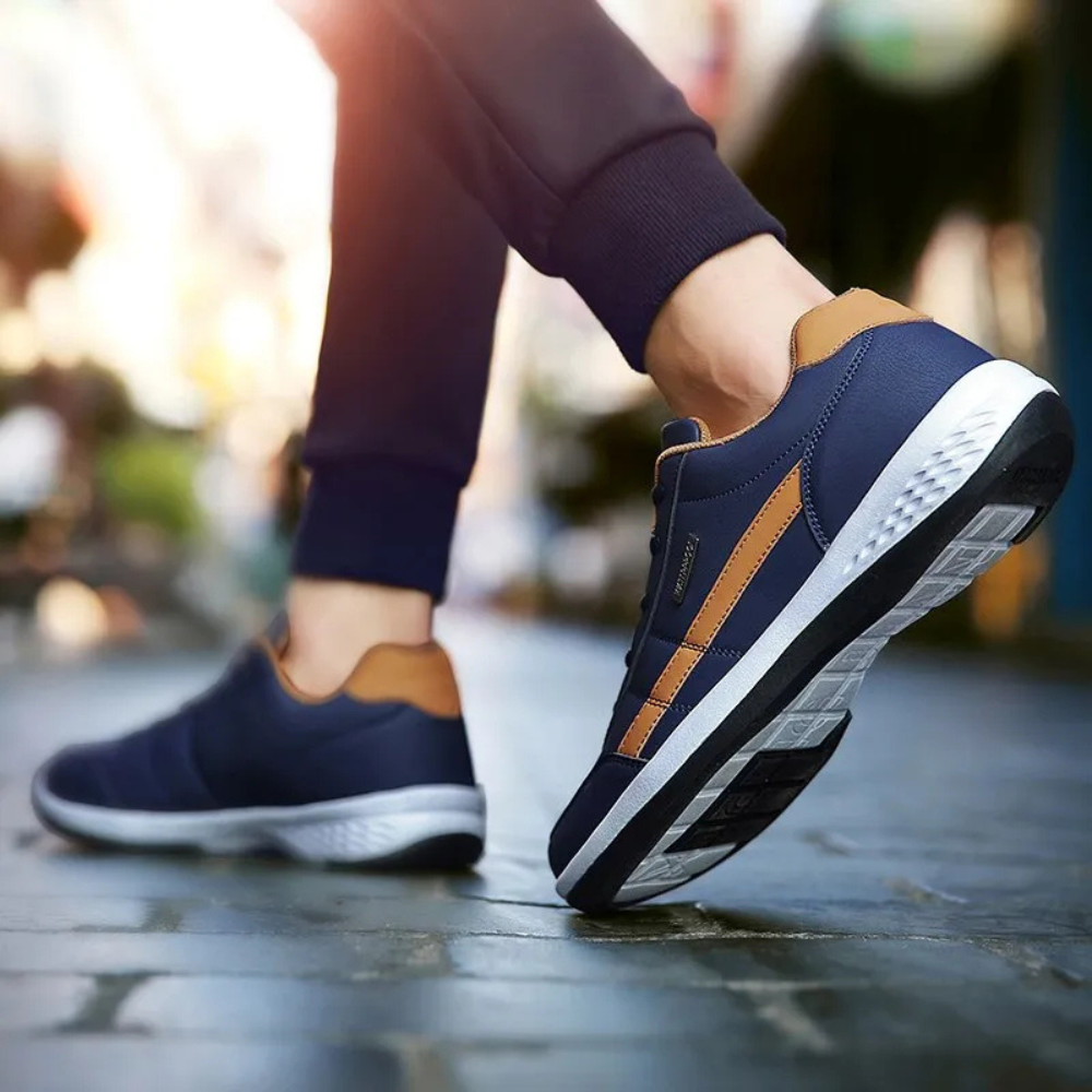 W&W Mode | Wasserdichte Leder Orthopädische Komfortschuhe