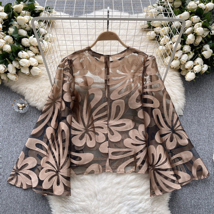 W&W Mode | Luxusnähen Gaze Gedruckt Lässige Bluse