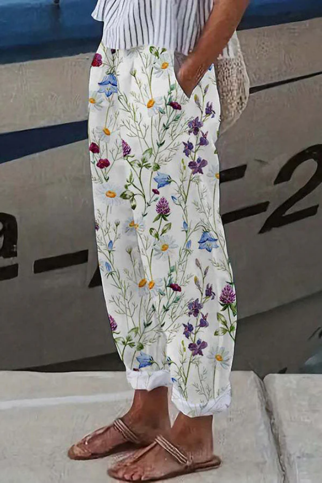 W&W Mode | Lässig Unique Printed Button Pocket Pants