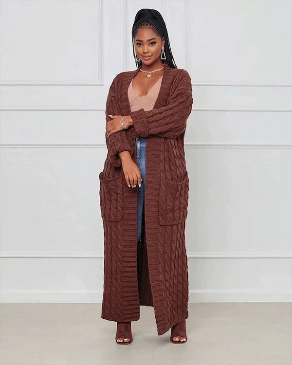 W&W Mode Cardigan | Stilvolle, trendige übergroße gestrickte Weste für Damen