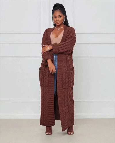W&W Mode Cardigan | Stilvolle, trendige übergroße gestrickte Weste für Damen