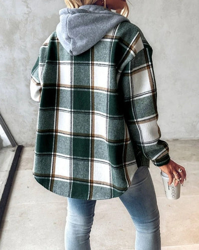W&W Mode | Bequemer Kapuzenpullover Mit Karomuster
