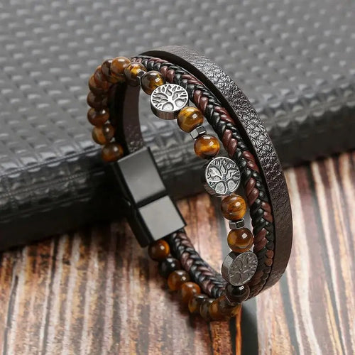 W&W Mode | Lederarmband Im Antiken Stil Mit Metallverschluss