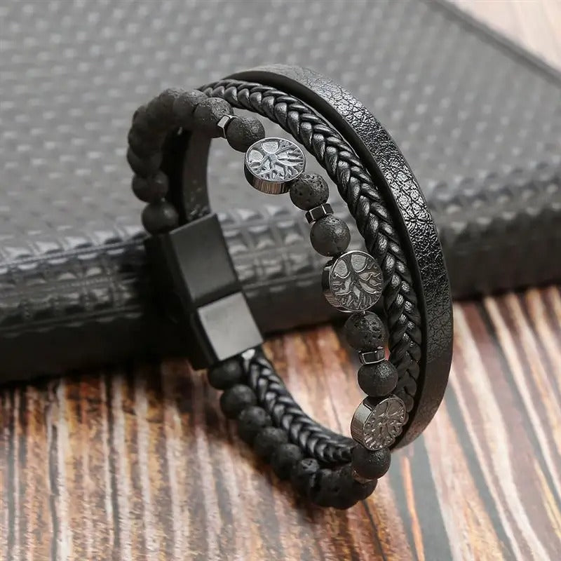 W&W Mode | Lederarmband Im Antiken Stil Mit Metallverschluss