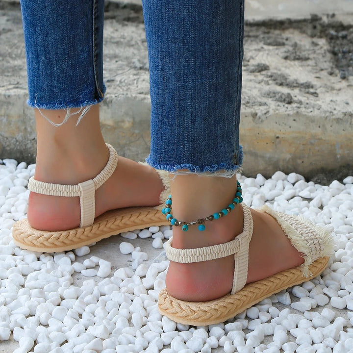 W&W Mode | Sandalen mit Quastenbändern