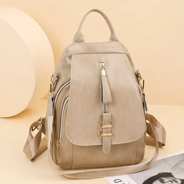 Damen-Retro-Lederrucksack mit vielseitigem Design