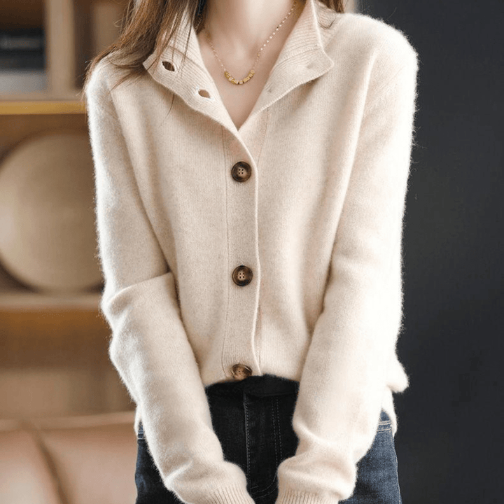 W&W Mode | Button-Up Kaschmir Weste für Damen