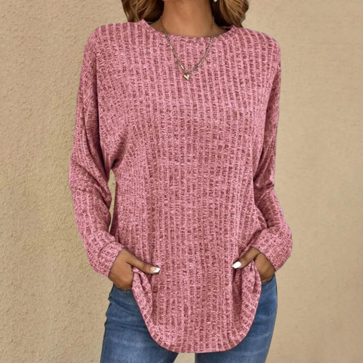 W&W Mode - Damen Basic Shirt Mit Rundhalsausschnitt