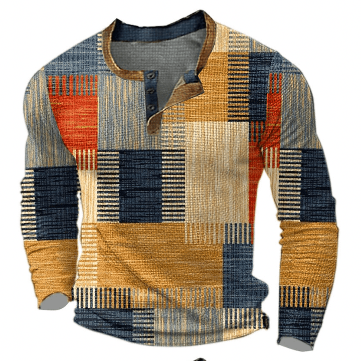 W&W Mode | Bequem Trendy Herren Pullover Einzigartiges Karomuster