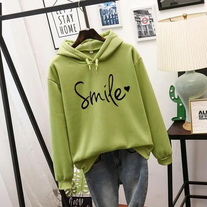 W&W Mode | Geschnittener Smile Hoodie Für Frauen