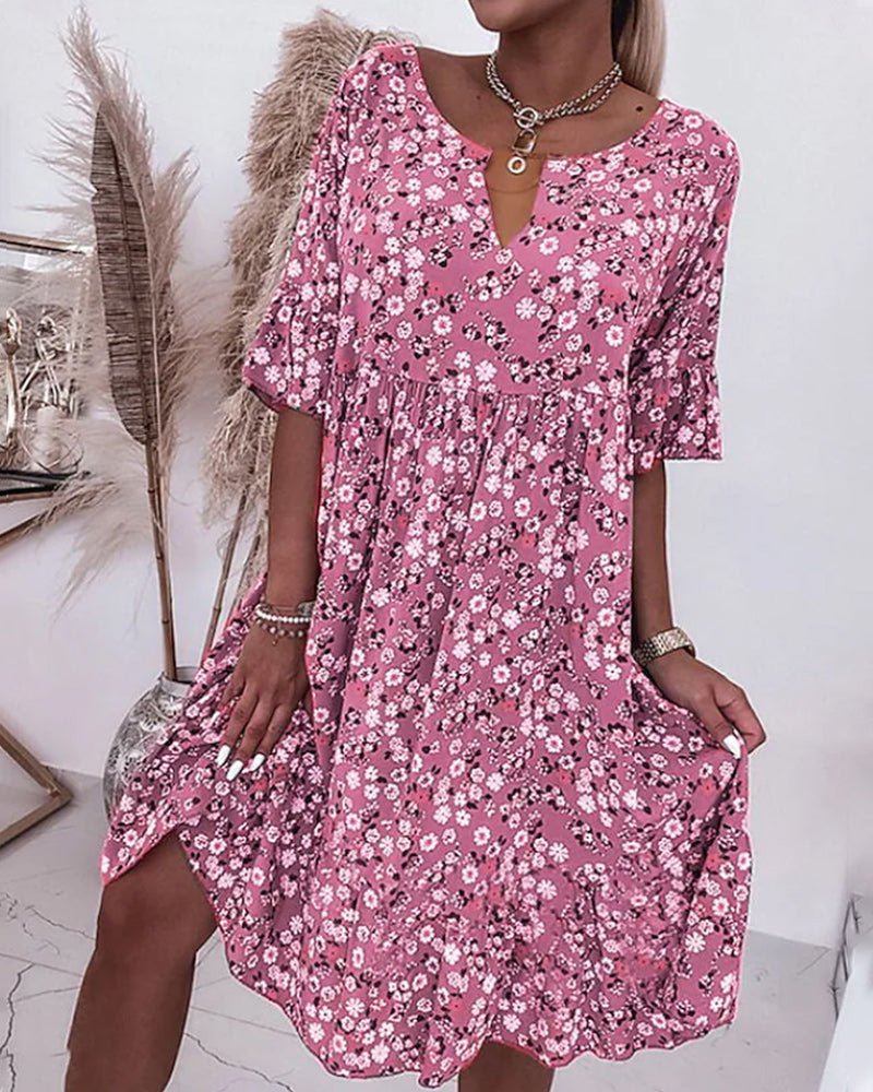 W&W Mode | Kleid mit Blumenmuster und entspannter Passform für Damen
