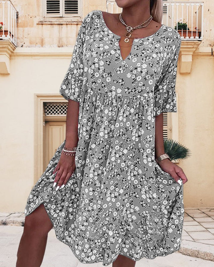 W&W Mode | Kleid mit Blumenmuster und entspannter Passform für Damen