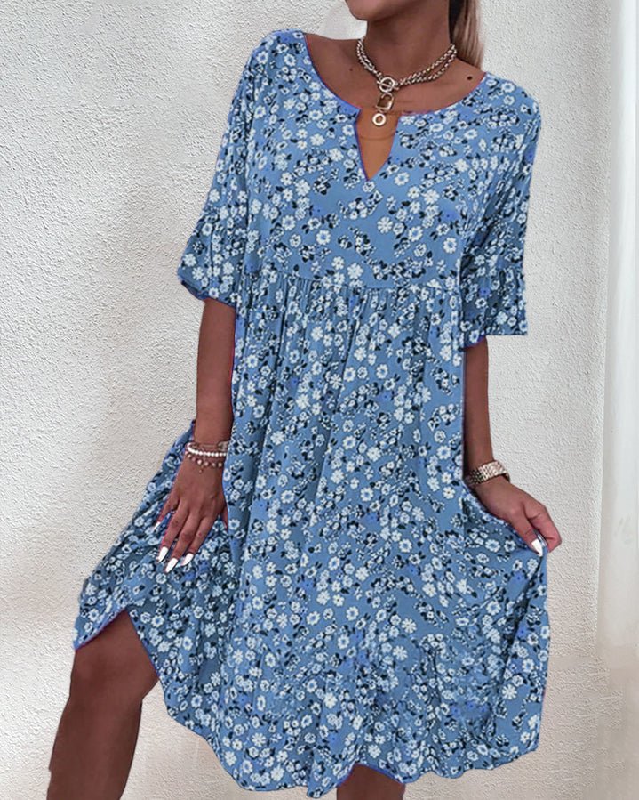 W&W Mode | Kleid mit Blumenmuster und entspannter Passform für Damen