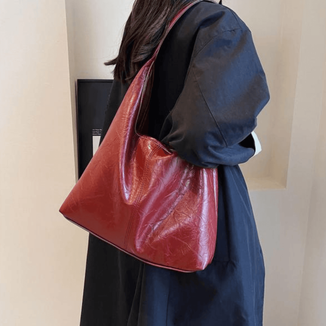 W&W Mode | Elegante Leder Schultertasche für Frauen