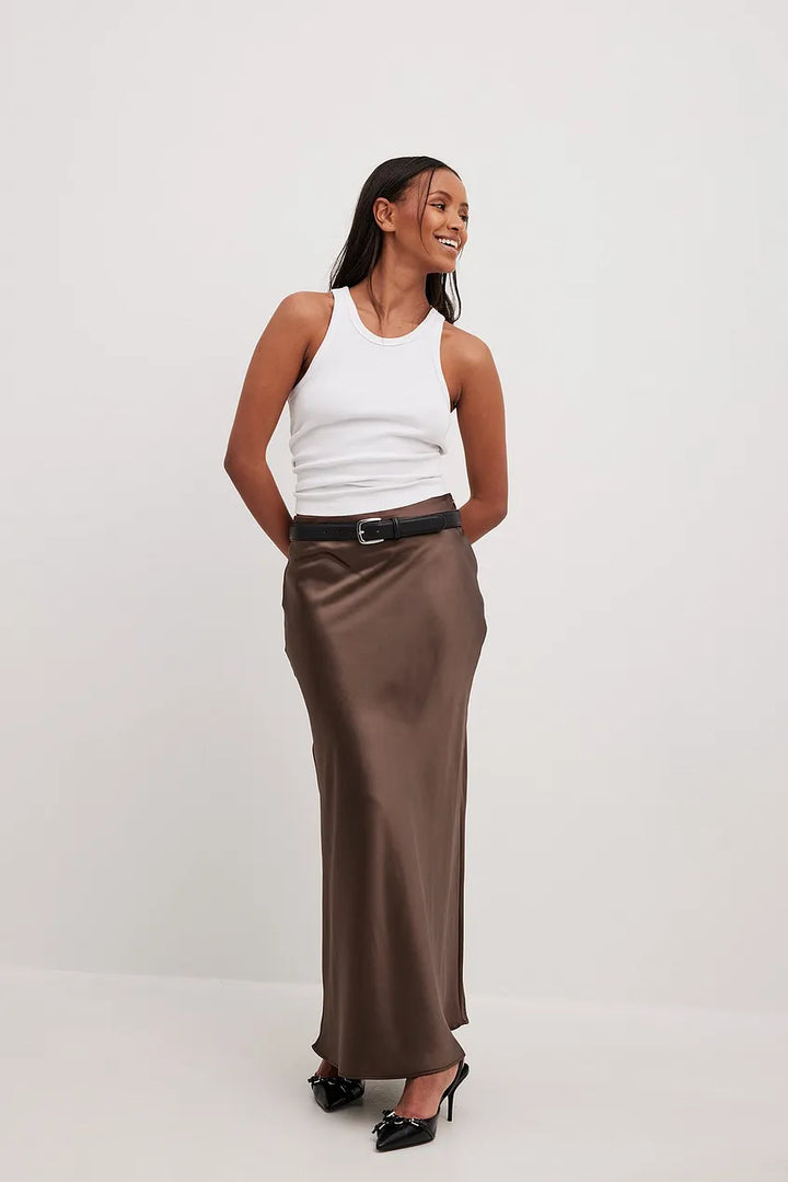 W&W Mode | Satinrock Mit Hoher Taille Anna