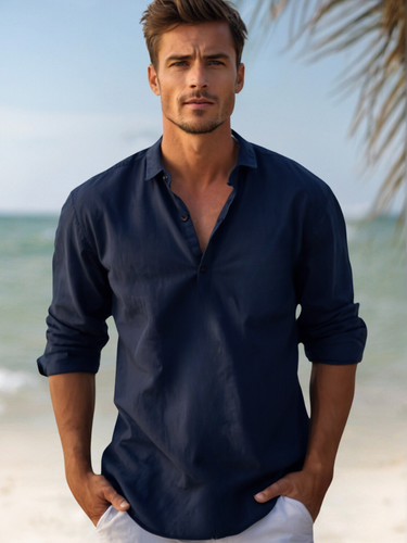 W&W Mode | Luxe Leinenhemd Für Männer