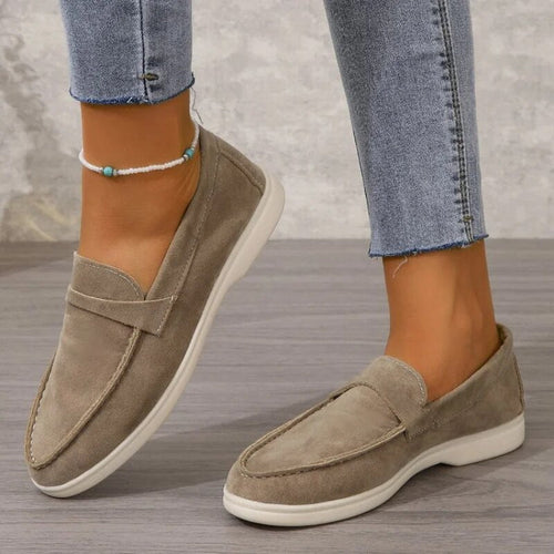 W&W Mode | on Loafers - Wildleder Damen Slipper