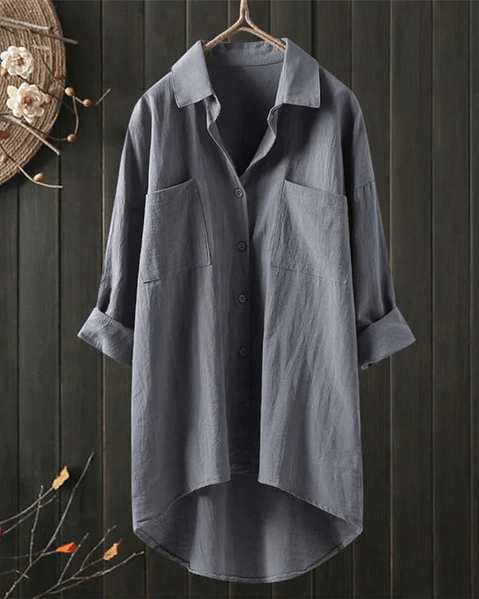W&W Mode | Leinen Bluse Damen Hemd Top