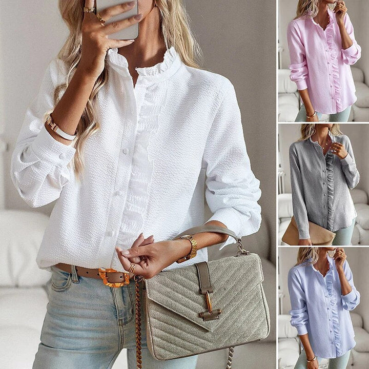 W&W Mode Bluse | Elegantes Hemd für Frauen mit Rüschen