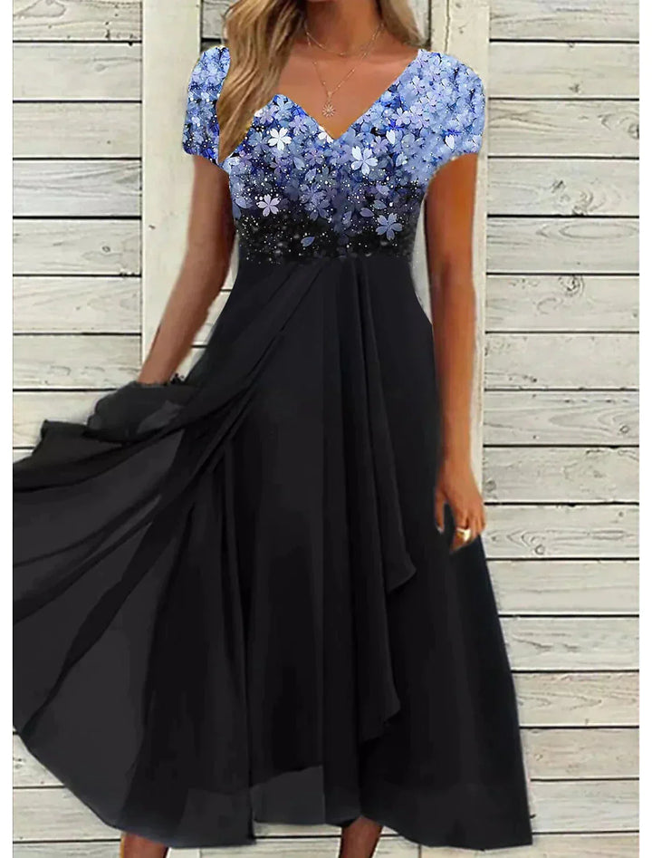 W&W Mode | Elegantes Midi Kleid mit Blumen-Spitze