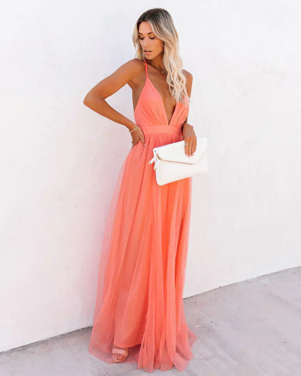 W&W Mode | Damen Party Maxikleid Stilvoll, Rückenfrei & Verführerisch