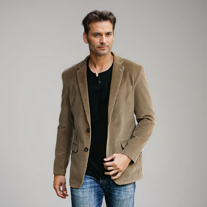 W&W Mode | Cord Blazer Für Herren Klassische Eleganz in Braun